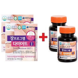 장프로그램 다이어트 세트 1(4g 30포) + 2(450mg 60정) 실크피브로인 유산균 가르시니아 카테킨 알로에, 2개