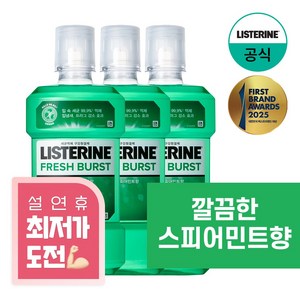 리스테린 후레쉬 버스트 구강청결제, 750ml, 3개