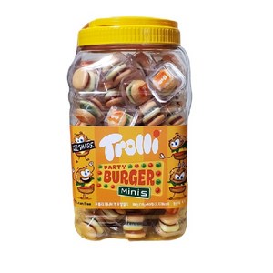 트롤리 미니버거모양 햄버거 젤리900g/ 10g코스트코 대용량 간식 TROLLI, 900g, 3개