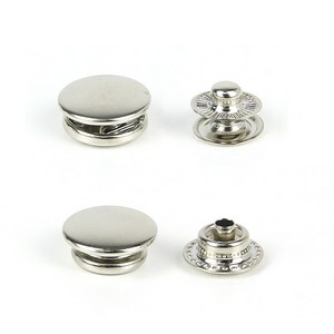 Jstading (10쌍) 니켈 민자 스냅단추 10-20mm, 10개, 링스냅 17mm