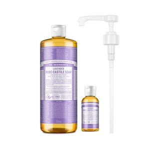 닥터브로너스 캐스틸 솝 950ml+60ml+펌프 세트 12종 택1, 1개