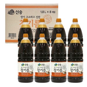 신송 참기름, 8개, 1.8L