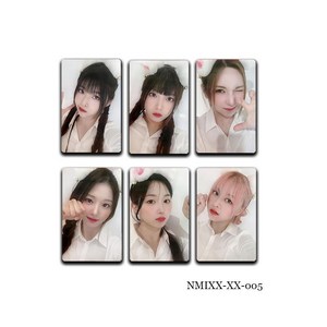 엔믹스 NMIXX 굿즈 포카 응원포토카드 싸인 셀카카드 지갑카드 6장, NMIXX-XX-005