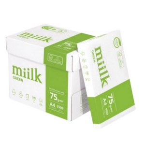 miilk 그린 복사용지 75g, 5000개, A4