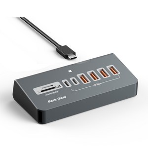 베이직기어 버티컬 8in1 C타입 10Gbps USB 멀티허브, 1개