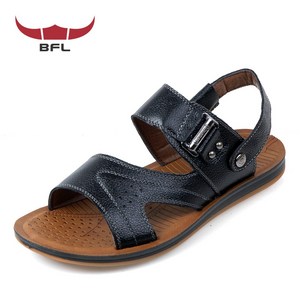 BFLOUTDOOR NSB301BK 남성 캐주얼 가죽 샌들 슬리퍼 겸용