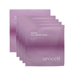 AROCELL 아로셀 슈퍼 콜라겐 마스크 4.3g 수면 마스크팩 물광 동안팩 탄력 리프트, 1세트, 8개