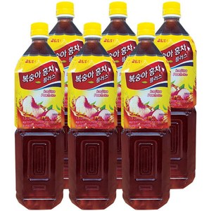 담터 액상 복숭아 홍차, 1.5L, 6개