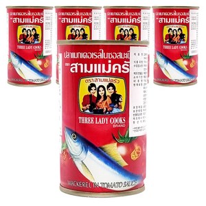 베트남 쓰리레이디 마케럴 인 토마토소스 155gx5개 고등어통조림 Thee Lady Mackeel In Tomato Sauce, 155g, 5개