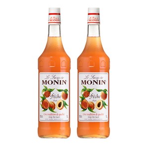 모닌 피치 복숭아시럽 1000ml 2개세트, 2개, 1L