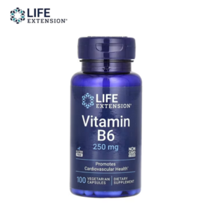 라이프 익스텐션 Vitamin B6 250 mg 100 Vegetaian Capsules, 1개, 100정