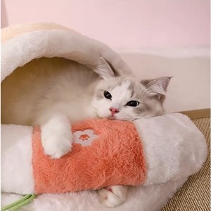 PCTN 고급 고양이 이불베개세트 캣배딩 애견이불집 강아지 이불배게세트 Pet Bedding Set, PCTN 크림 베이지, 1개