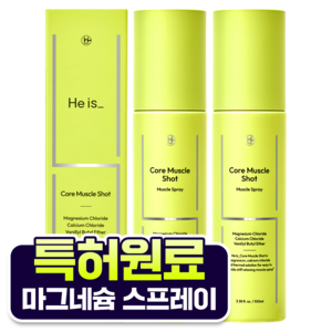 히이즈 코어 머슬샷 뿌리는 마그네슘 스프레이 칼슘함유, 2개, 100ml