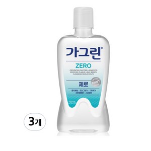 가그린 제로 구강청결제, 750ml, 3개