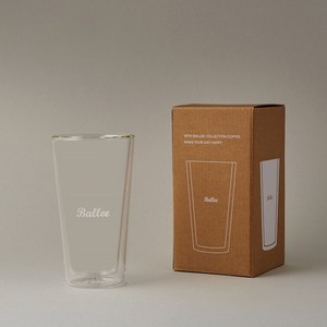 발르 더블월 글라스 이중 내열 유리컵 유리잔, 500ml, 유리, 1개