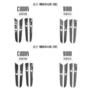 카스타 호환 LF 쏘나타 뉴라이즈 용품 도어프레임 커버, LF 쏘나타 용, 기타, 02.유광카본-도어프레임 4P (메모리시트 유)
