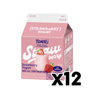 연세 딸기요거트 팩음료 300ml x 12개