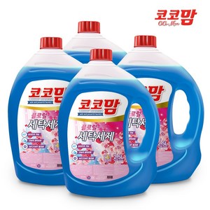 코코맘 플로럴 세탁세제2.5L / 9종효소 첨가 컬러케어 찌든때 제거 탁월, 4개, 2.5L