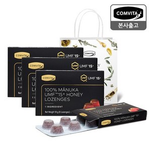 콤비타 UMF15+ 마누카꿀 로젠지 3개 세트 (쇼핑백), 단품, 54g