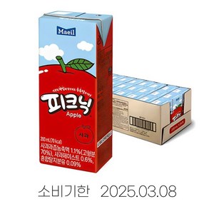 매일유업 피크닉 사과, 200ml, 48개