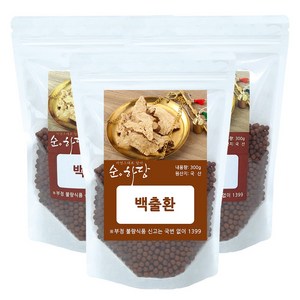 순하당 국산 백출환 (삽주뿌리환), 300g, 3개