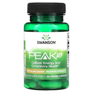 스완슨 Peak ATP 400mg 30 베지 캡슐, 1개, 30정