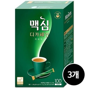 동서식품 맥심 디카페인 커피믹스 100Tx3, 11.8g, 100개입, 3개