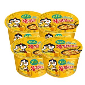 삼양 치즈불닭볶음면 큰컵 105g, 4개