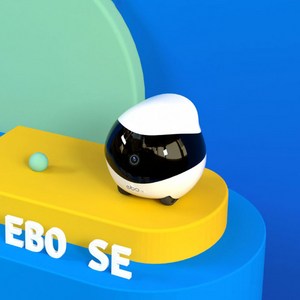 이보 Enabot Ebo SE 이동식 홈 카메라 16GB AI 감시 CCTV 오뚜기형 원격조정, 한글지원, 1개