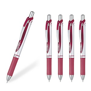 Pentel 에너겔 노크식 메탈팁 볼펜 BL77 0.7mm 블루 5개/레드 5개 세트, BL77-B 0.7mm 레드 5개 세트