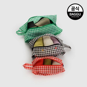 BAGGU 바쿠 3D 파우치 3SET 깅엄