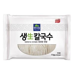 ~유통기한(25.01.09)~ 면사랑 생칼국수 1kg (실온 생면 사리 수타식), 10개