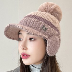 JOICE SHOP 털방울모자_0322 여성 여자 겨울모자 귀달이모자 털방울 털모자 방한 골프모자 니트모자 여성겨울모자 여성털모자 여자모자 방한모자 뜨개모자 빵모자 군밤모자 캡모