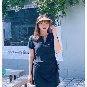 여성 빅사이즈 수영복 J6211, XL, 블랙