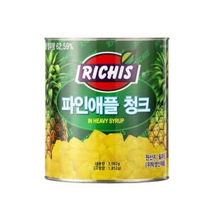 (주)동서 리치스 파인애플 청크, 3.062kg, 4개