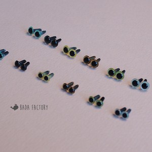 모루인형 눈 인형 만들기 재료 고양이 눈알 DIY 부자재, 6mm(1쌍), 1개, 민트