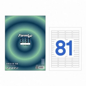 폼텍 폼텍 LQ-3181 레이저/잉크젯 라벨 20매, 1개