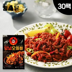 킹닭 양념오돌뼈 300g x 30팩 매콤한 돼지고기 양념 오돌뼈 야식 포차안주, 30개