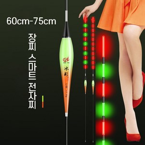 60cm-75cm 장찌 변색 스마트 전자찌 장대 낚시 야광 민물, L-17 4.0g 74cm, 1개