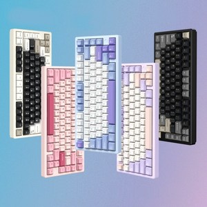 WOB RAINY75 레이니75 CNC 풀알루미늄 가스켓구조 RGB 블루투스 기계식키보드, 3500mAh, 핑크, 텐키리스