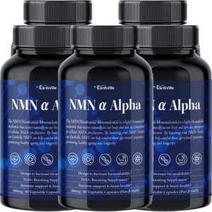 어스빌 NMN 99.9% 고순도 NAD+ 영양제 ALPHA 500mg, 5개, 60정