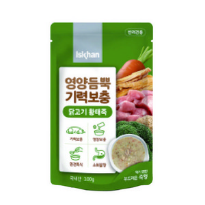 이즈칸 강아지 파우치 닭고기 황태죽 100g (죽형), 1개