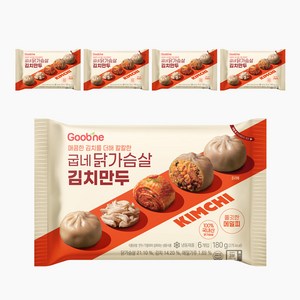 굽네 닭가슴살 김치만두, 5개, 180g