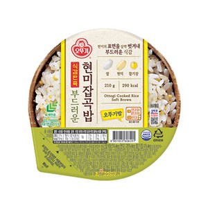 오뚜기 식감만족 부드러운 현미 잡곡밥, 210g, 1개