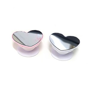 애니블링 리얼 미러 거울 원형 하트 그립 톡홀더 스마트톡, B-03)원형 일반형 블랙(포장), B-03)원형 일반형 블랙(포장), 1개