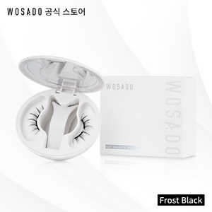 WOSADO N0.14 마그네틱 인조속눈썹 일체형 수납 설계2in1 R-SLM 연자성 기술 고급 노글루 속눈썹 프로스트 블랙, 1세트, N0.14 프로스트 블랙