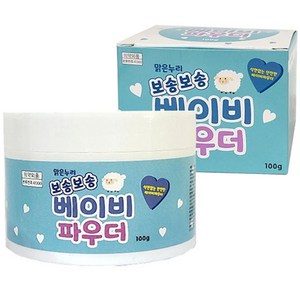 맑은누리 민감한 아기피부 땀띠방지 보송보송 베이비 파우더, 100g, 1개