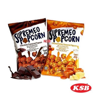 말레이시아 슈프리미오 팝콘 Supemeo Popcon Caamel Butte 60g x 3개, 다크초콜릿 x 3