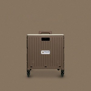 폴듀 3세대 접이식 폴딩카트 65L 대용량 4바퀴 핸드 쇼핑 장바구니 캐리어, 1개, 2.브라운