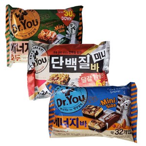 오리온 닥터유 에너지바미니+단백질바미니+에너지바호두미니, 330g, 3개